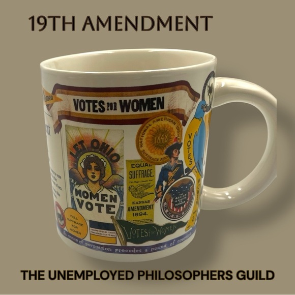 19th Amendment Coffee Mug NIB Women's Voting Rights Philosophers Guild - Picture 1 of 15